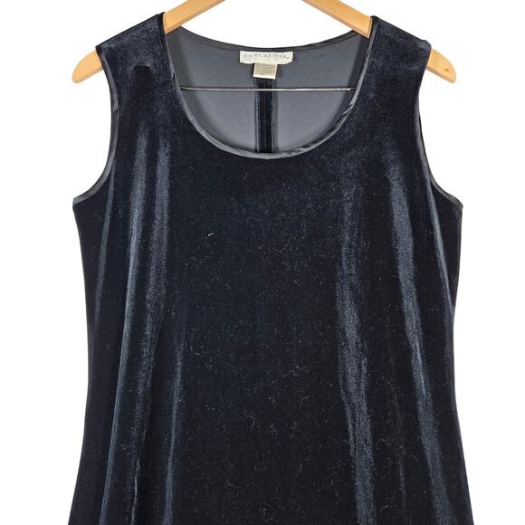 Vintage Doncaster Black‎ Velvet Sleeveless Maxi Dress 8 - Picture 3 of 7